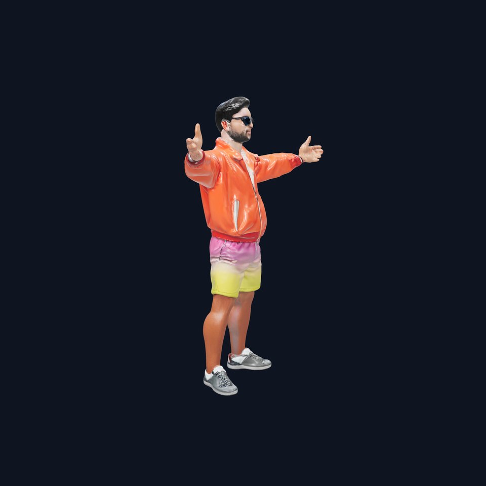 Stylish Beachgoer Rigged and Animated D Model